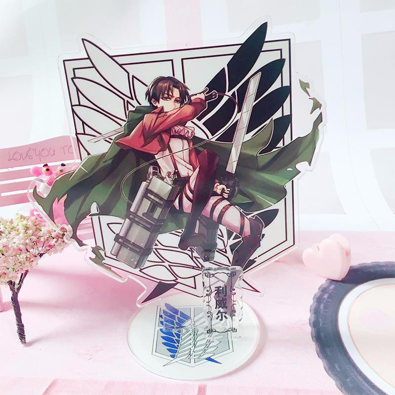 Mô hình nhân vật mica standee LEVI Attack on Titan in hình anime chibi trang trí trưng bày