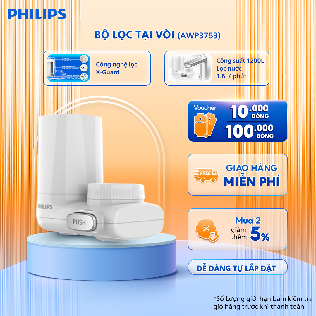 Bộ lọc nước tại vòi Philips AWP3753 - Hàng Chính Hãng