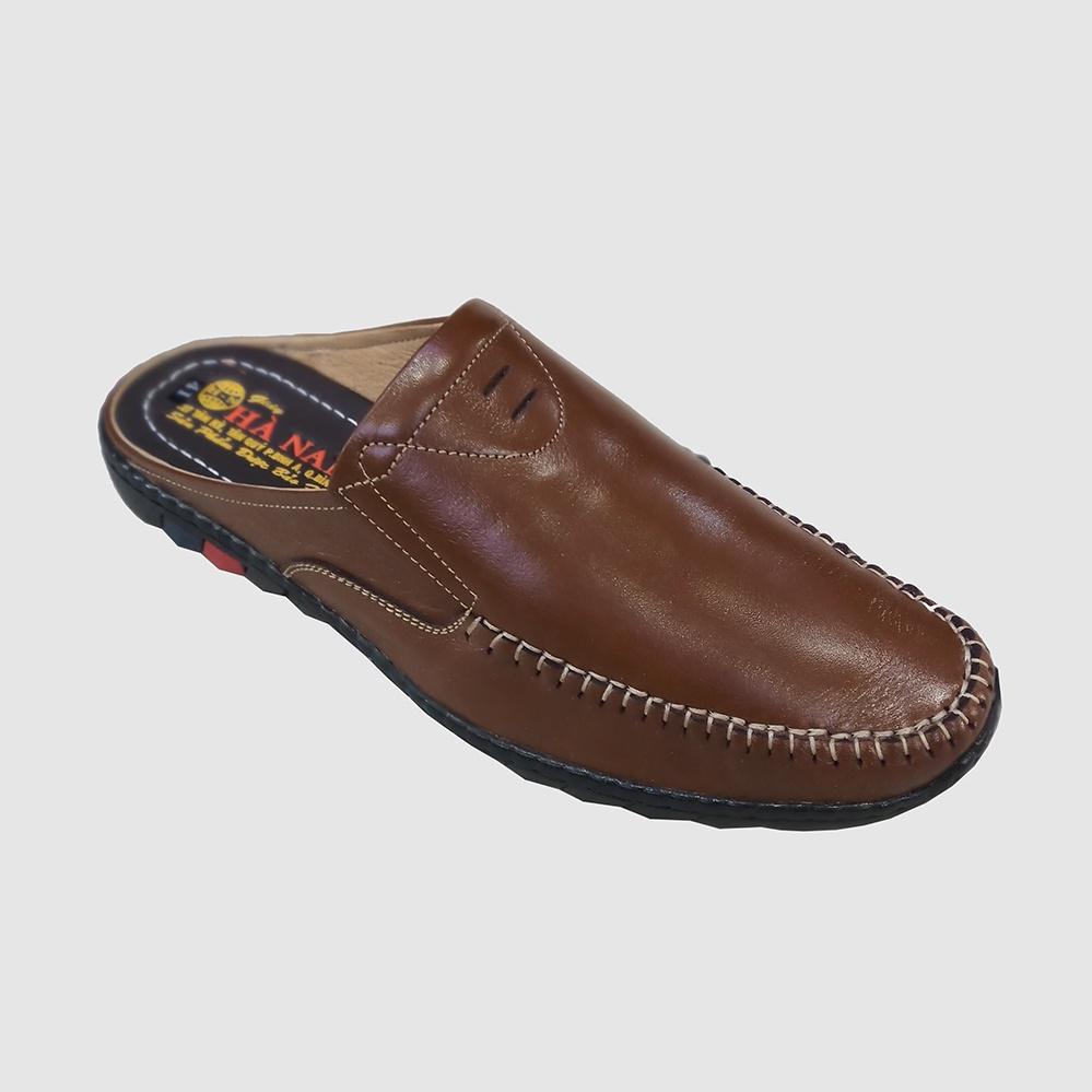 Dép Bít Mũi Nam Da Bò Thật TiTi ĐÔ Cao Cấp GSB20121d