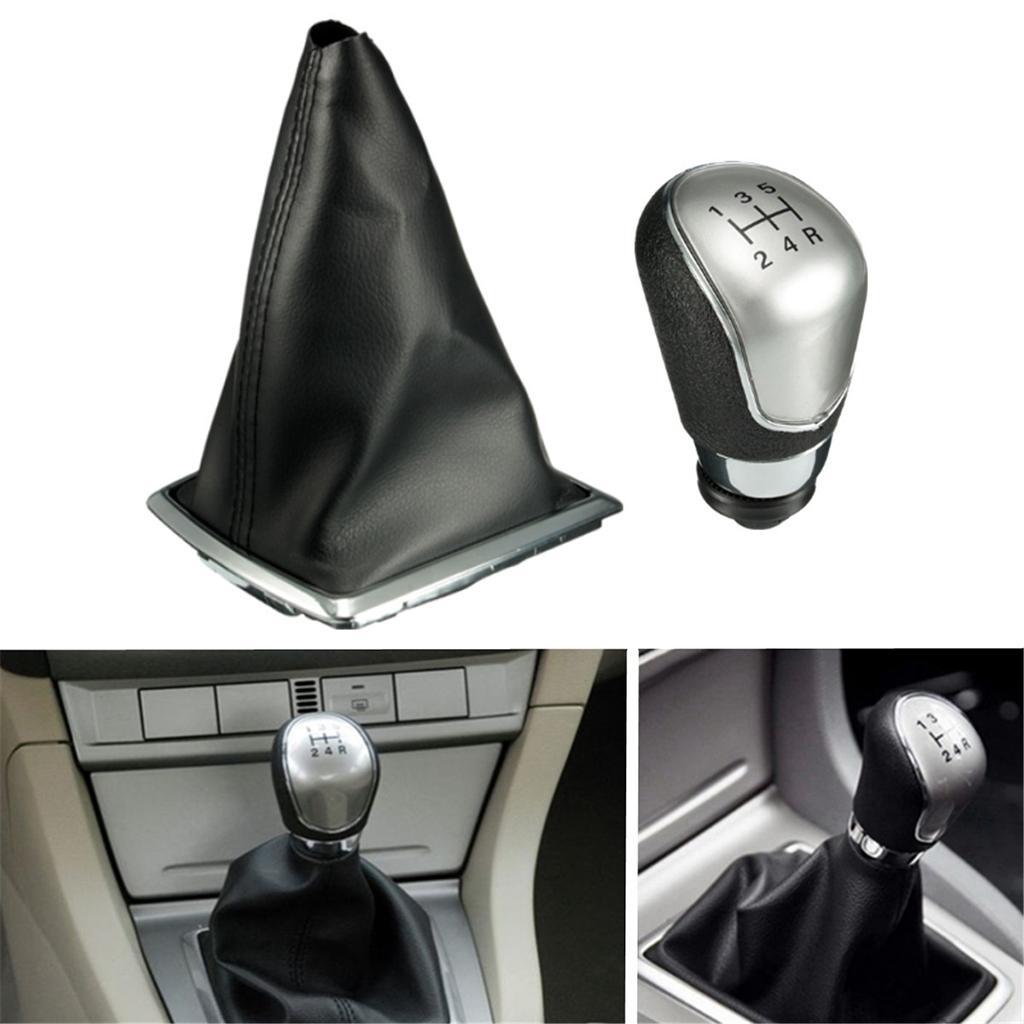 5-Speed Gear Knob Gaitor Boot Cover PU Leather for 2005-08