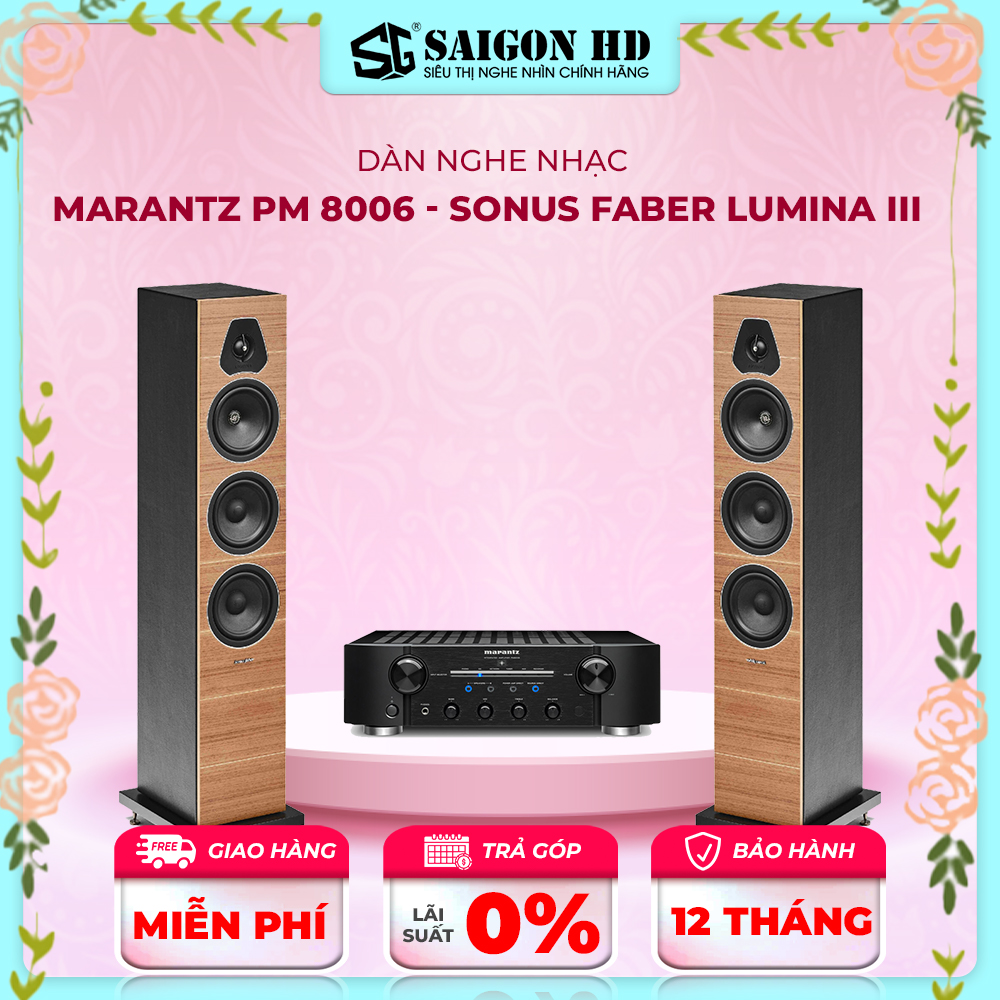 Dàn nghe nhạc MARANTZ PM 8006 - SONUS FABER Lumina III - Hàng chính hãng, giá tốt
