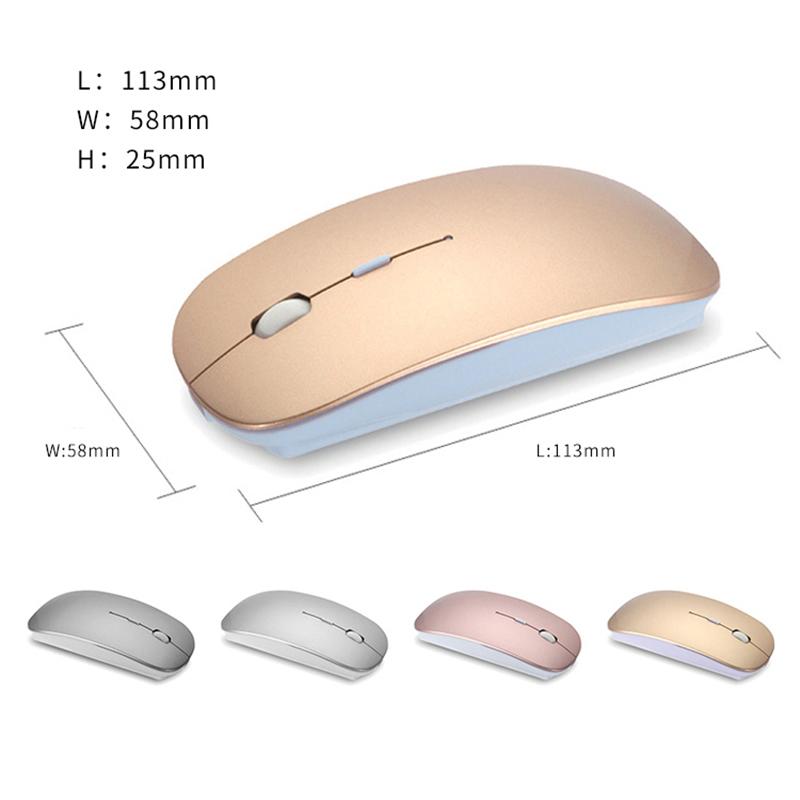 Mới Không Dây 2.4G Sạc Chuột Mini 3 Nút Im Lặng Kinh Doanh Chuột Văn Phòng 4 Chiều Bánh Xe Di Chuyển 1600 độ Phân Giải Dpi