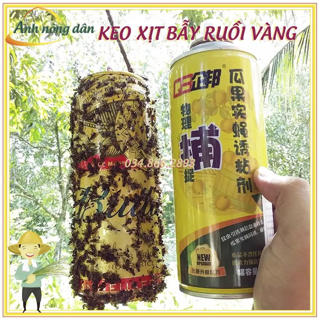 3 chai Keo Bẫy Ruồi Vàng Đục Quả - Chai Xịt 450ml