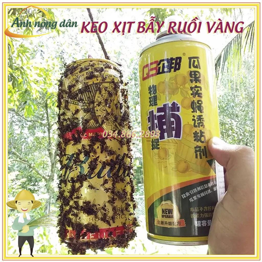 3 chai Keo Bẫy Ruồi Vàng Đục Quả - Chai Xịt 450ml