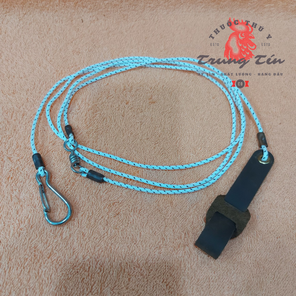 Dây cột gà siêu chất lượng , bao chắc chắn - mẫu mới - TRE + NÒI đều sài được - dài 1 mét 8 . da bò . móc khớp chống xoắn inox
