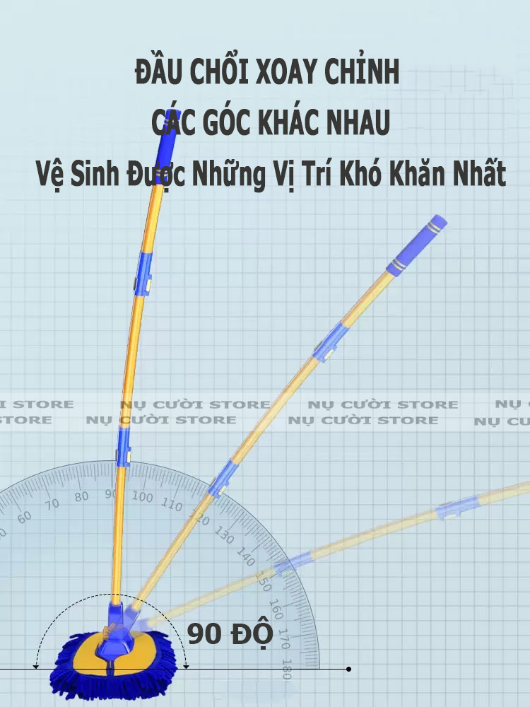 Chổi Lau Nhà; Cây Lau Kính; Chổi Vệ Sinh Nhà Cửa; Chổi Quét Bụi, Vệ Sinh Ô Tô