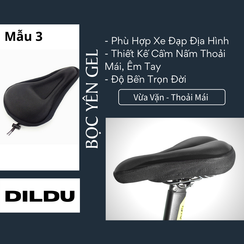 Đệm Yên Xe Đạp Êm - Đệm Bọc Yên Xe Đạp Thể Thao Giant, Trek, Jett - Đệm Gel 3D Không Xẹp Lún -  Phụ Kiện Xe Đạp Hàng Chính Hãng