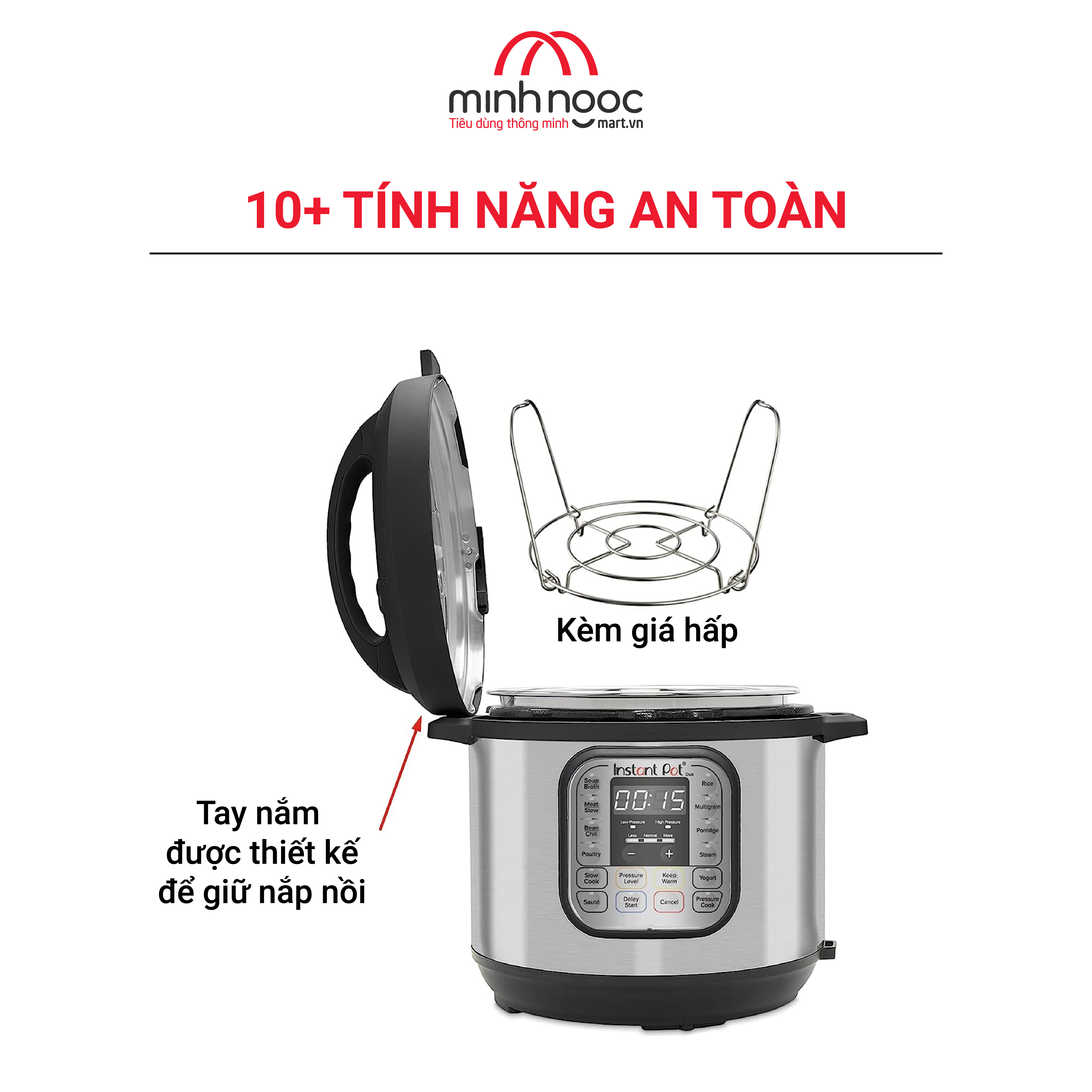 [ Hàng chính hãng Instant Pot ] Nồi Áp Suất Điện Đa Năng Instant Pot Duo 60, dung tích 5,7L, 7-in-1