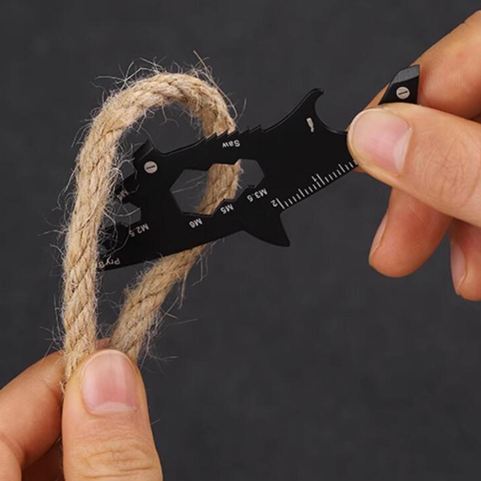 Multitool for Keychain Survival Pocket Tool for Hiking Travel Mountaineering