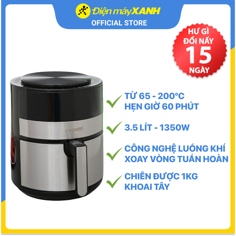 Nồi chiên không dầu Cuckoo CAF-F0410T 3.5 lít - Hàng chính hãng