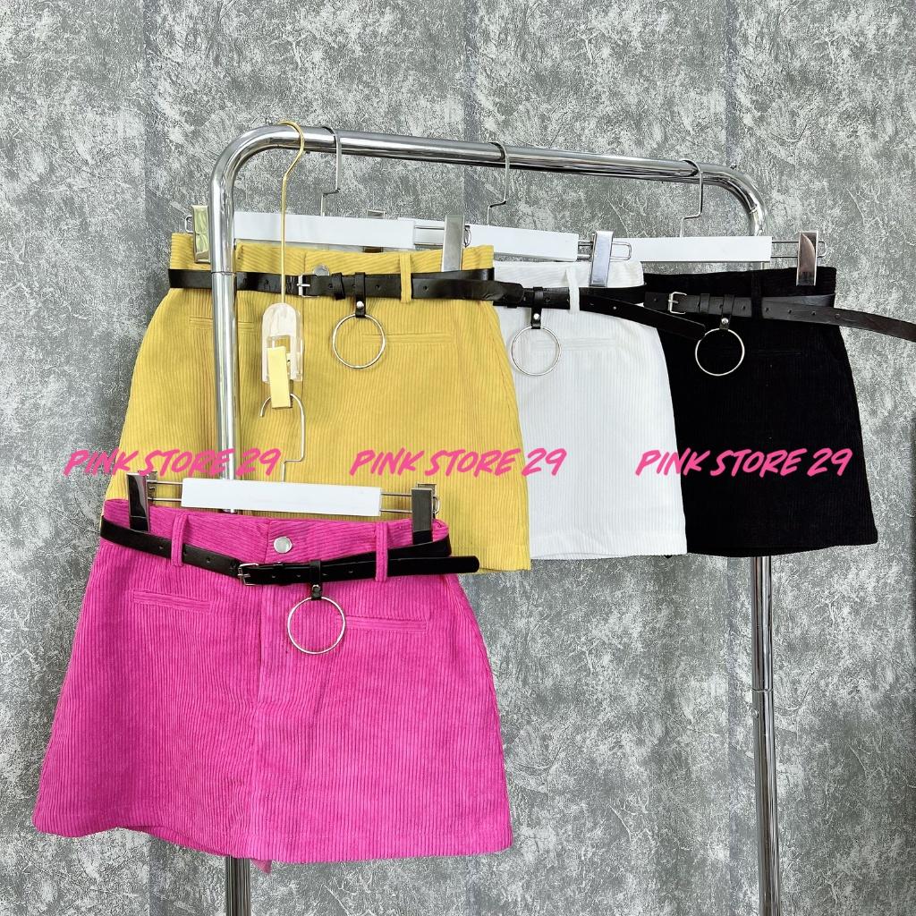 Chân váy chữ A ngắn kèm dây nịt PINKSTORE29 dáng ôm, khoe vòng 3 gợi cảm C058