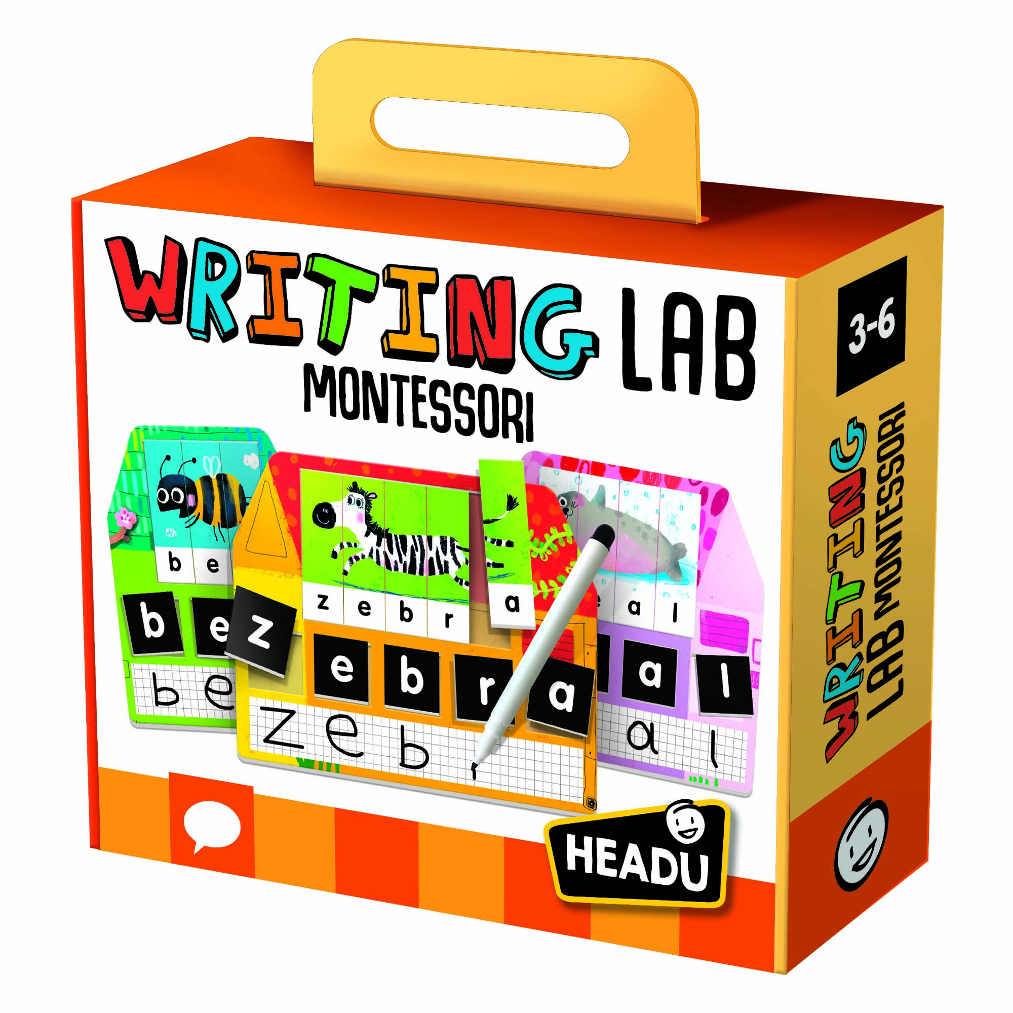 WRITING LAB - Bộ thẻ chơi xếp hình giúp phát triển trí thông minh ngôn ngữ, tập đọc và viết cho bé từ 3-6 tuổi