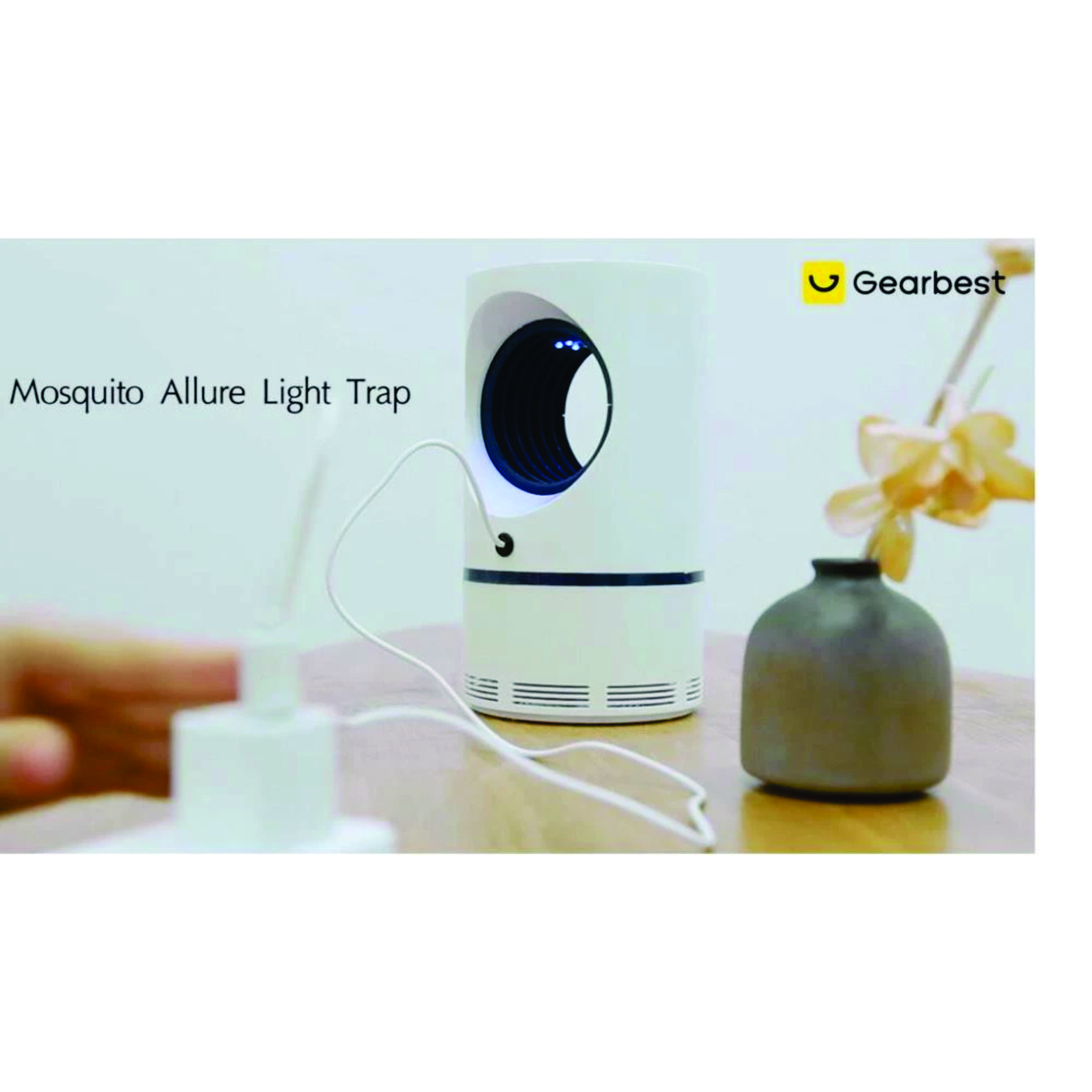 Đèn Bắt Muỗi Tia UV Cao Cấp, Máy Bắt Muỗi Diệt Côn Trùng Thông Minh Có Quạt Hút Cổng USB Chính Hãng