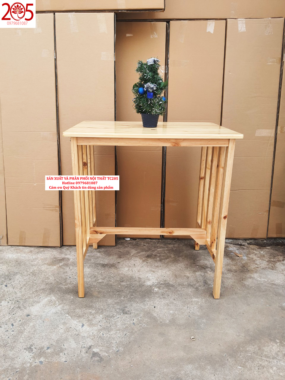 BÀN QUẦY BAR GỖ 80x60x87cm - 205TC Wood Bar Table