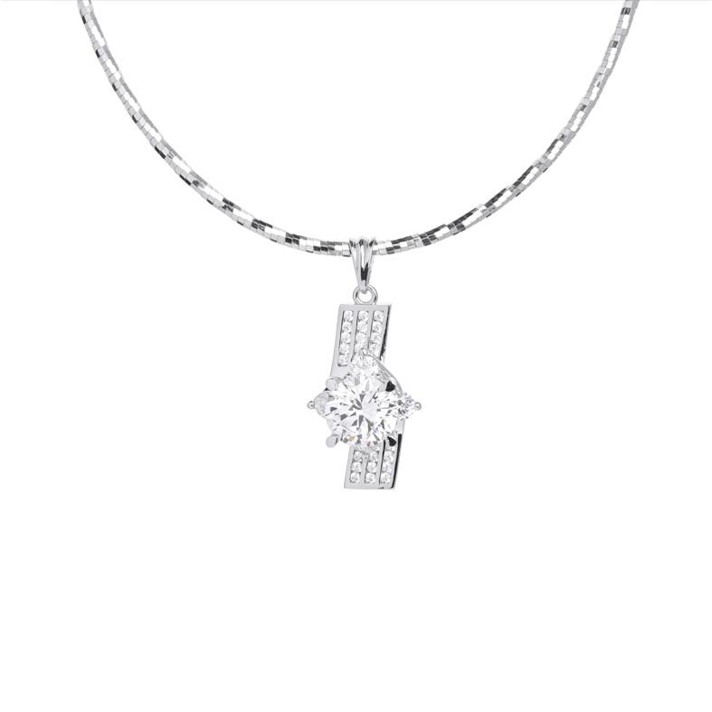 Mặt Dây Chuyền Nữ Bạc 925 Danny Jewelry Xi Bạch Kim DI4GZ025
