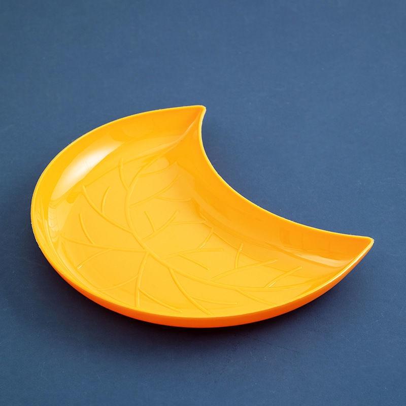 Set 5 đĩa nhựa hình bán nguyệt đựng hoa quả, bánh kẹo