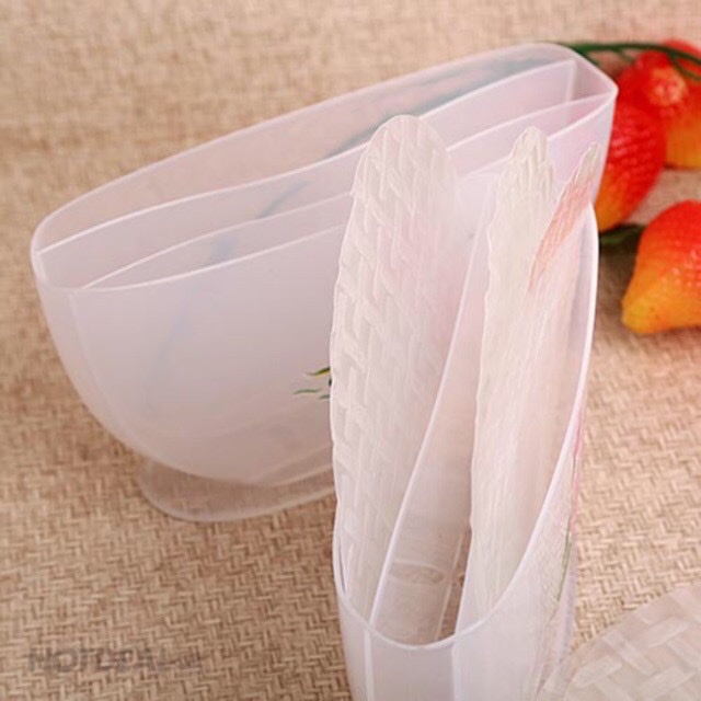 Khay nhúng, tô nhúng bánh tráng 3 ngăn  phục vụ các món gỏi cuốn , thịt luộc dùng vừa sang trọng ,sạch sẽ