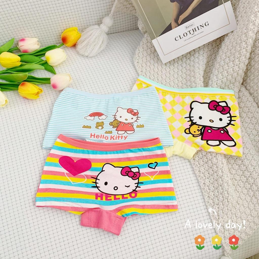 Quần chip đùi bé gái, quần lót trẻ em cotton cao cấp mềm mịn hello kitty, elsa, pony, mickey