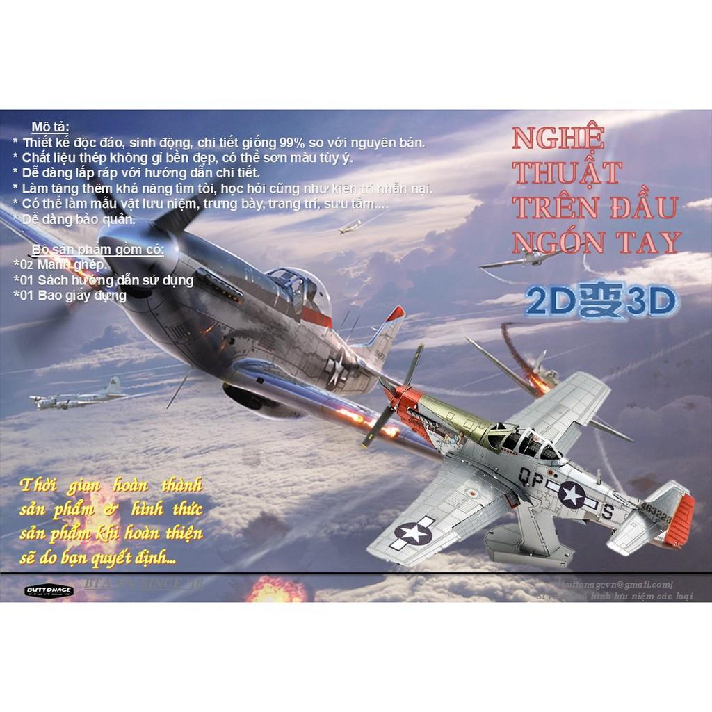 Mô Hình Lắp Ráp 3d Máy bay P-51D Mustang