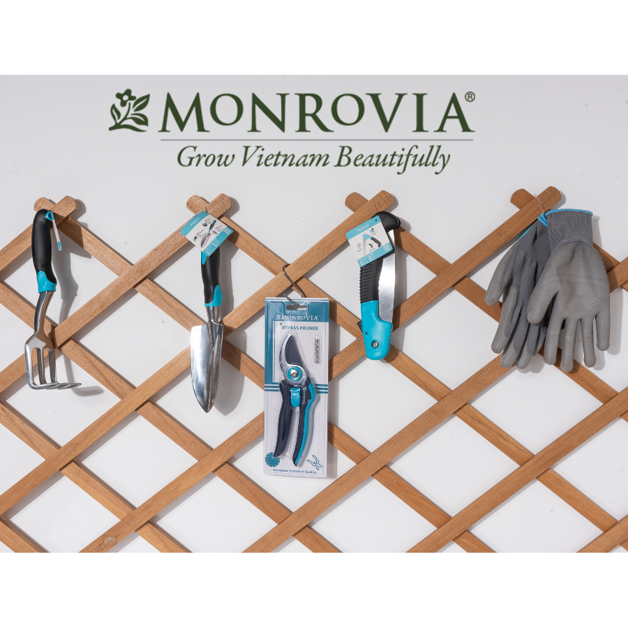 Bộ dụng cụ làm vườn MONROVIA 4 món tiện dụng, chất liệu cao cấp, thép không gỉ, chắc chắn, an toàn