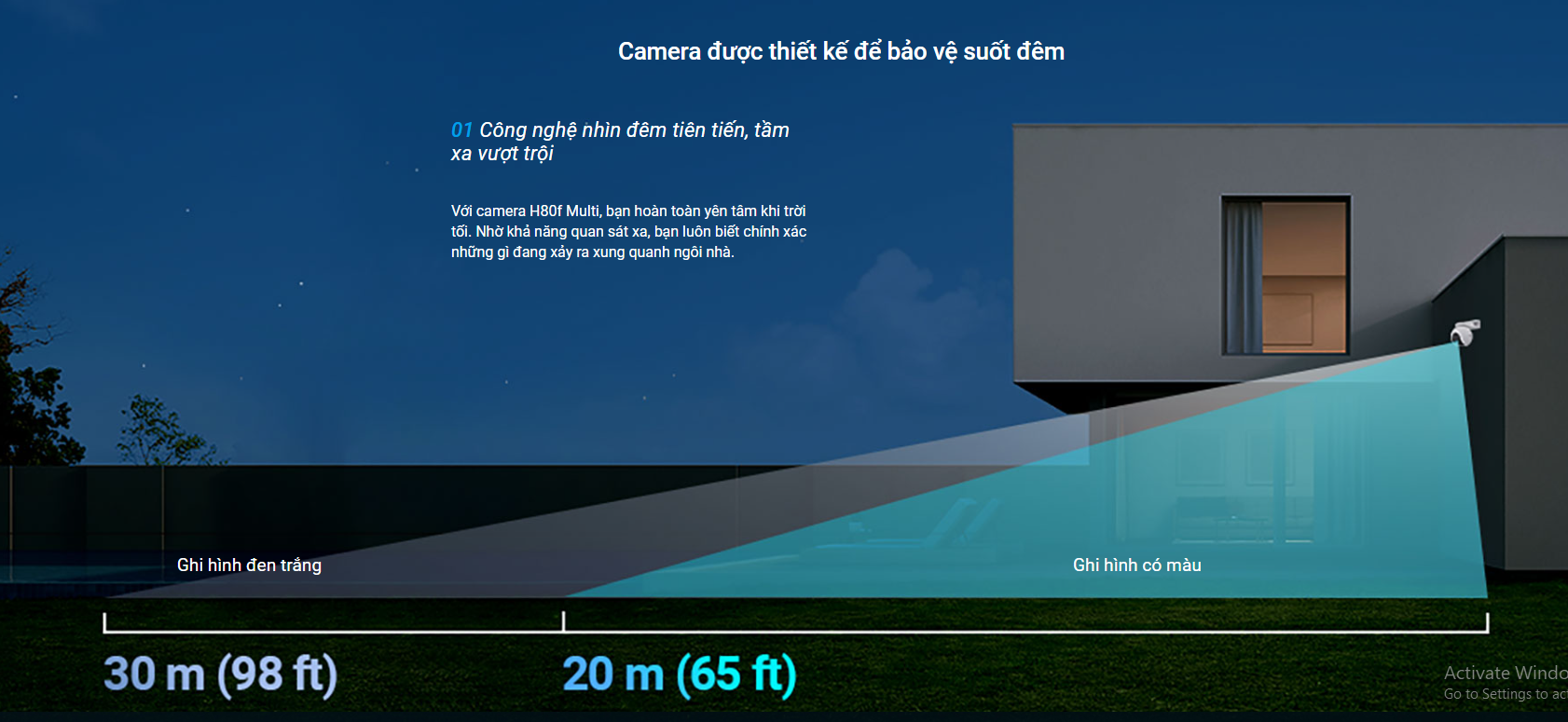 Camera WiFi EZVIZ H80F 3 ống kính 2K 4MP siêu nét cả ngày lẫn đêm, có màu đêm, AI phát hiện người - Hàng chính hãng