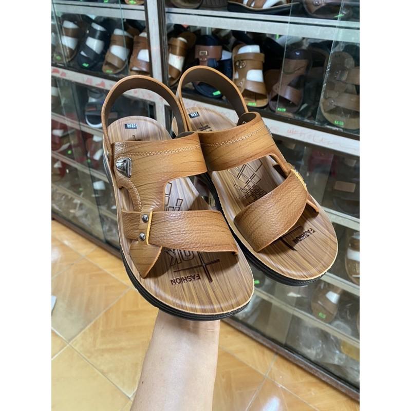 dép sandal nam dép da nam cao cấp