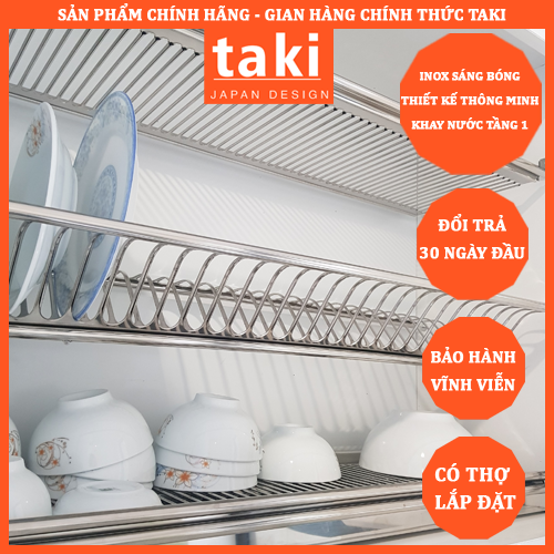 Giá Bát Cố Định TAKI Chữ V Tủ Bếp INOX 304 - Bảo Hành Vĩnh Viễn - Có Thợ Lắp Đặt
