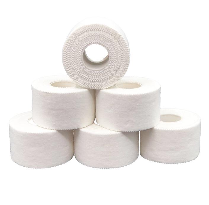 10 gói băng thể thao trong băng bông trắng băng dính dây thun băng đầu gối cổ tay cổ tay cơ bắp hỗ trợ cơ bắp- dễ dàng xé rách Color: Dia 2.5cm Size: 13.7M
