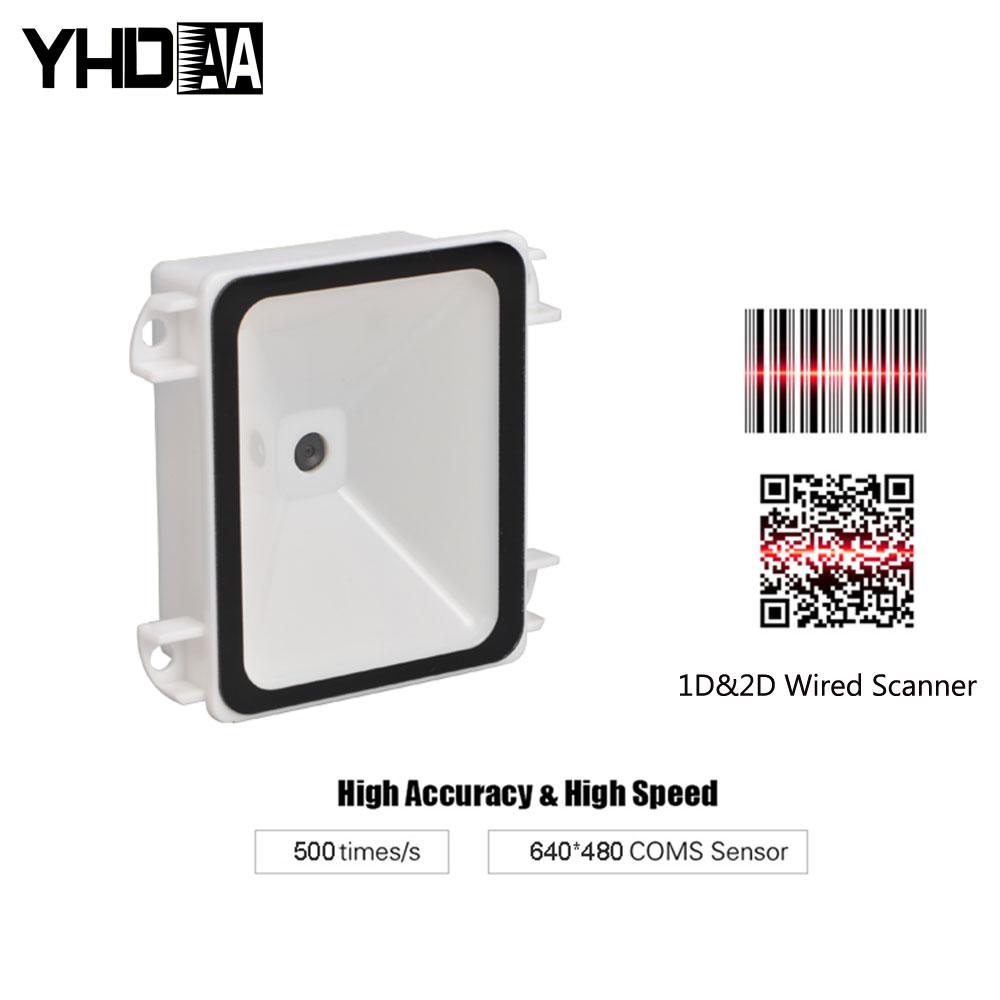 Máy quét mã vạch 2D USB QR Bar Code Reader usb rs232 TTL Giao diện kiosk nhỏ cố định máy barcode crod