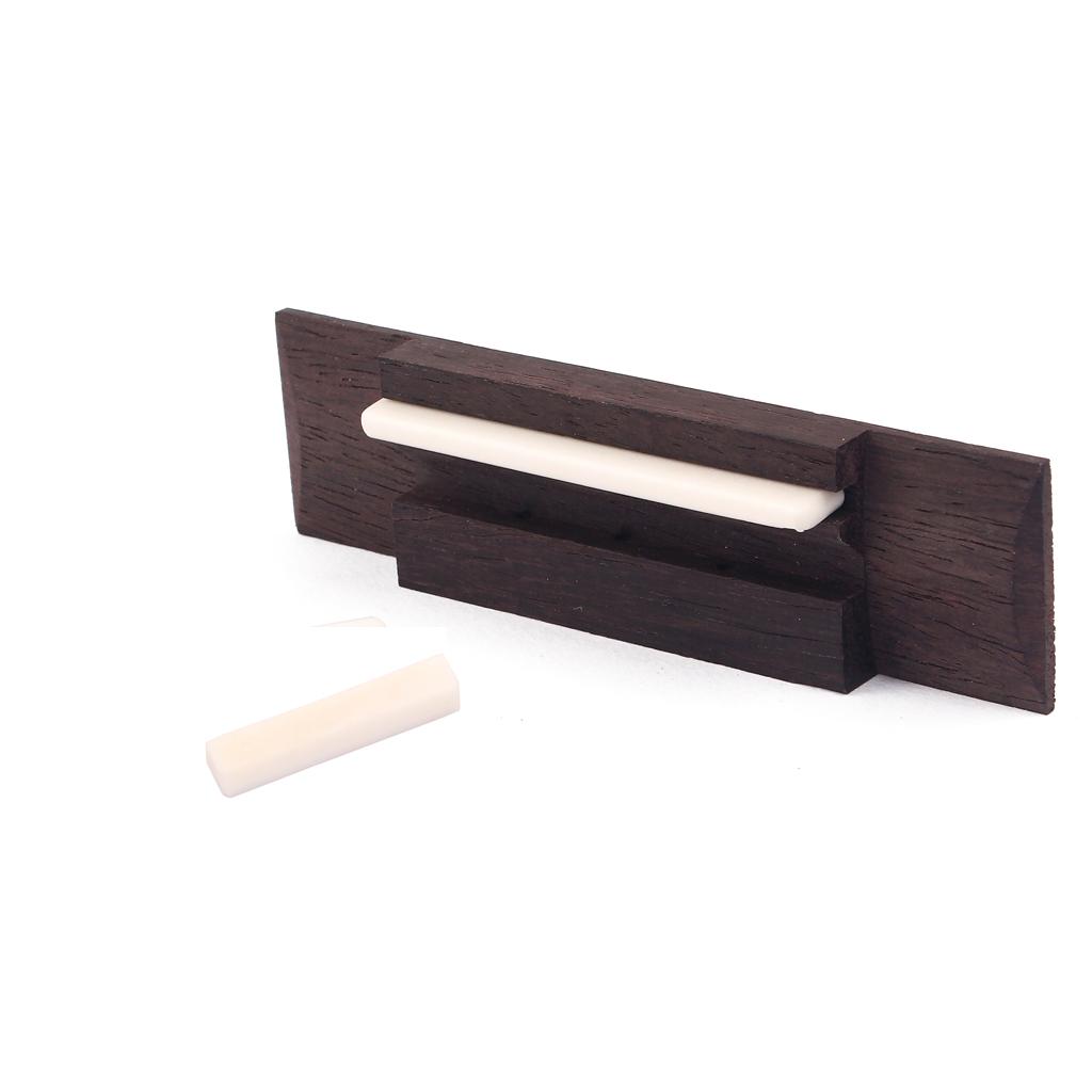 Rosewood Bridge With Bone Saddle and nut for 3 String CIGAR BOX Guitar