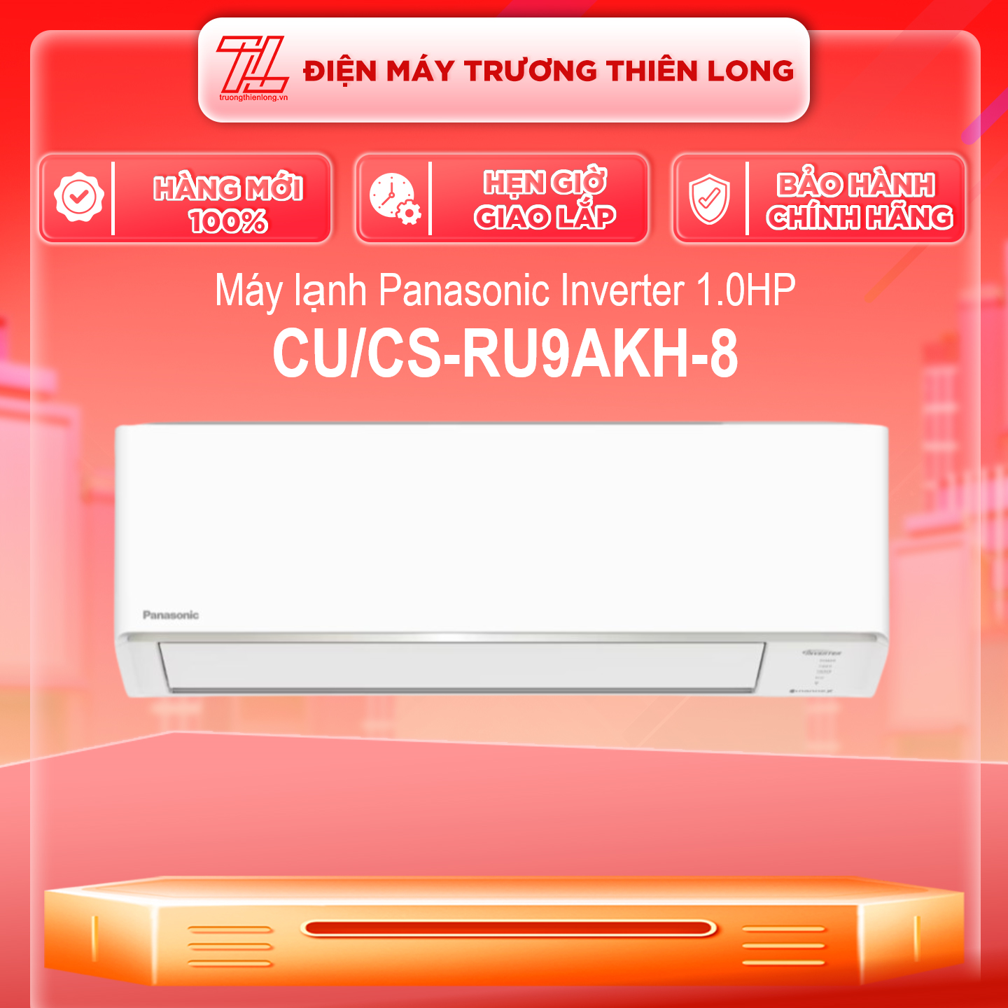 Máy Lạnh Panasonic CU/CS-RU9AKH-8 Inverter 1HP - Hàng Chính Hãng (Chỉ Giao HCM)