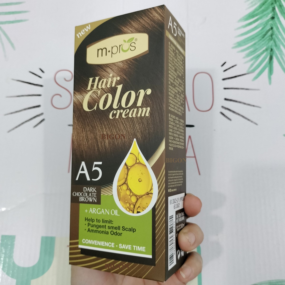 Kem Nhuộm Phủ Bạc M.Pros A5 Dark Chocolate Brown - Nâu Socola Đậm