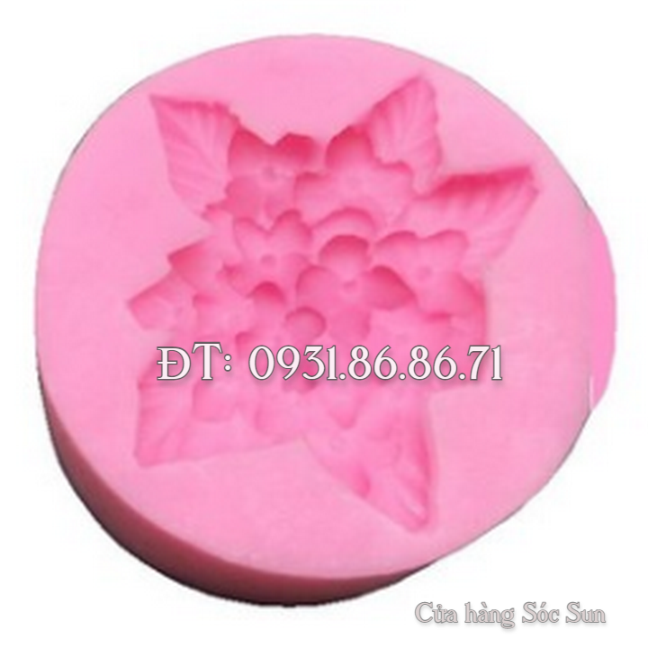 Khuôn silicon hoa cẩm tú cầu - Mã số 1205