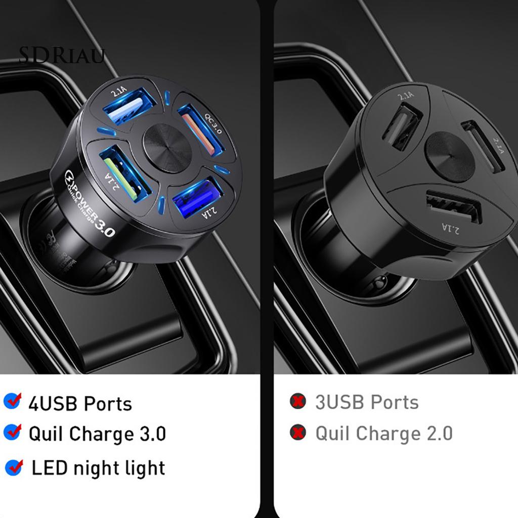 Tẩu Sạc Nhanh Qc3.0 4 Cổng Usb Cho Điện Thoại Thông Minh