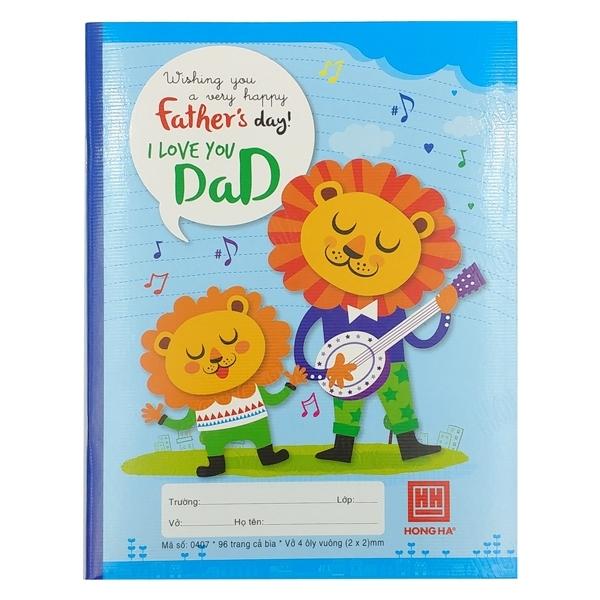 Combo 5 Vở Family 4 Ô Ly 96 Trang ĐL 70g/m2 - Hồng Hà 0407 (Mẫu Màu Giao Ngẫu Nhiên)