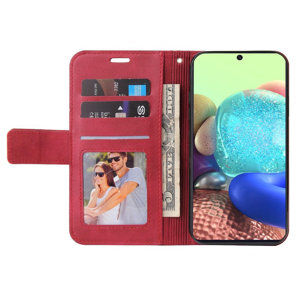 Ốp điện thoại da PC PU cứng dạng ví nắp lật cho Samsung Galaxy Note10 Lite A21S A71 A51 A41 A31 A21 A11