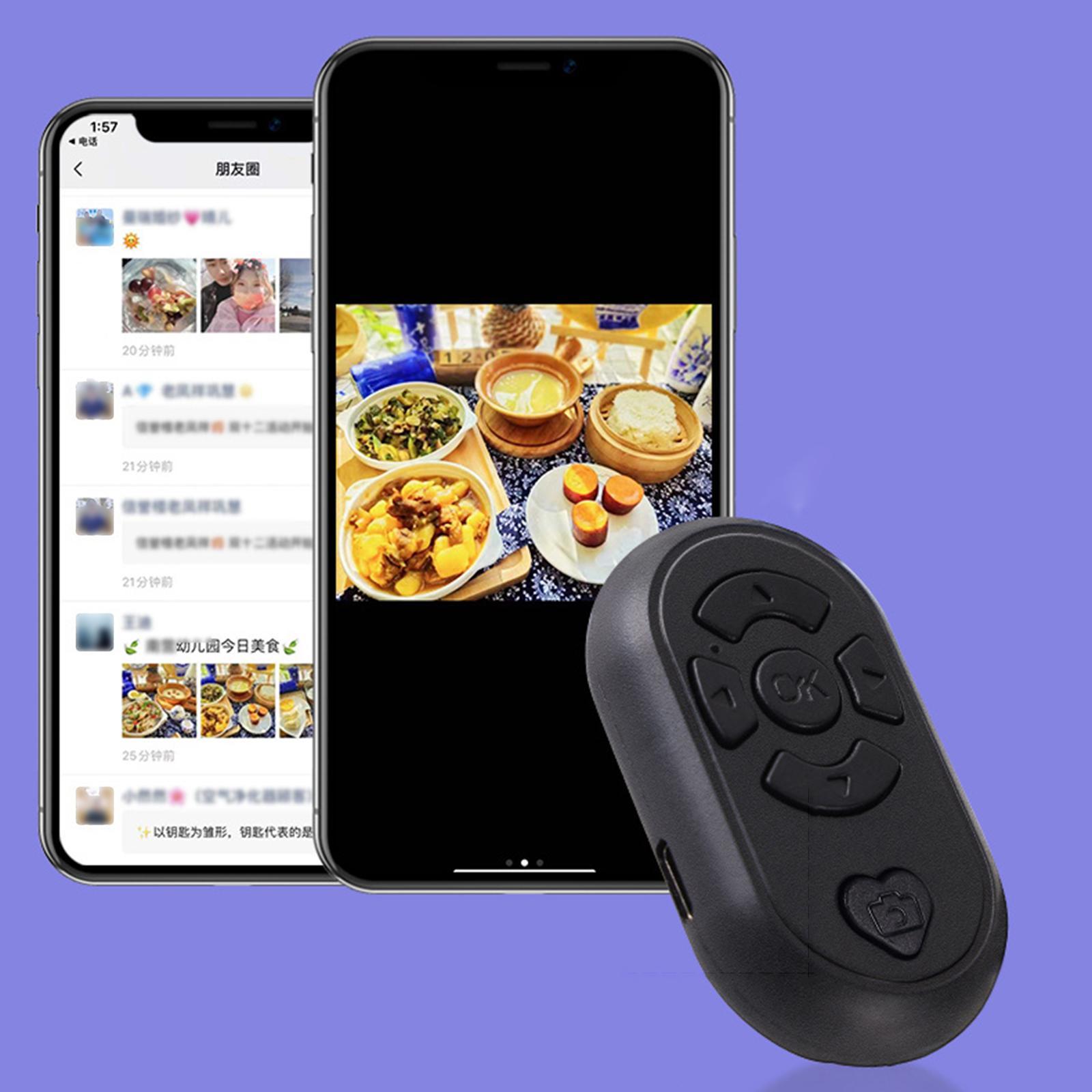 2x USB Page Turner Remote Control Portable Bluetooth Camera Shutter Selfie Shutter Controller for Video Likes Video Recording Tripods Gifts
