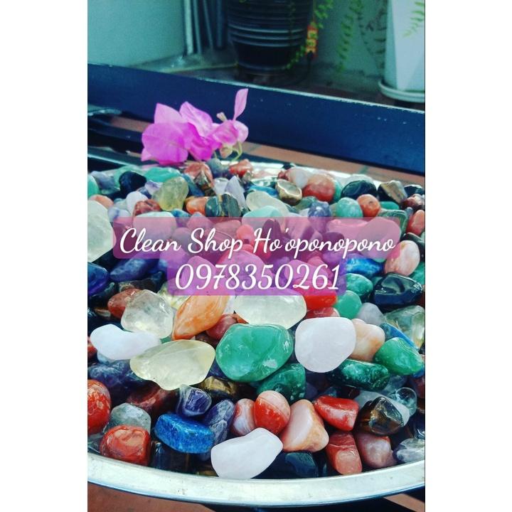 Vụn đá thanh tẩy Green Aventurine, đá phong thủy, đá thach anh Xanh, dùng trong Tarot, Reiki, Thiền Định