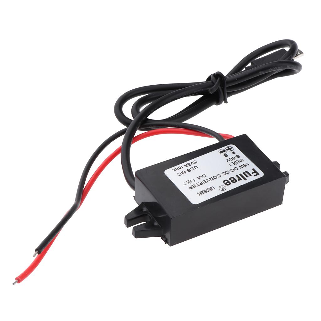 8-60V to 5V Micro USB DC-DC  Voltage Converter Car Power Regulator