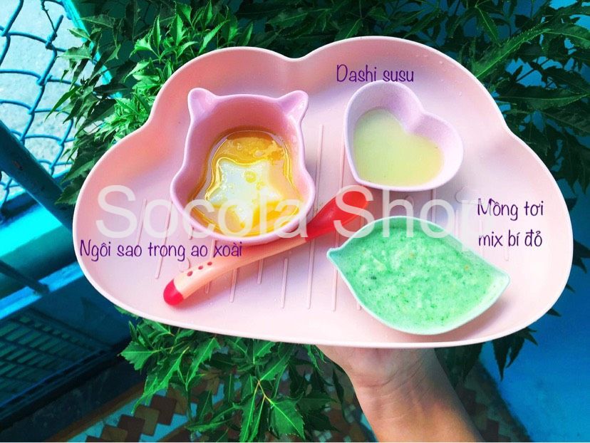 Combo Chén Ăn Dặm Kiểu Nhật Bằng Sứ Và Nhựa Lúa Mạch