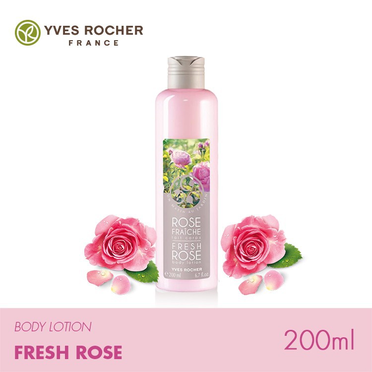 Bộ Sữa tắm 200ml + Dưỡng thể Yves Rocher 200ml - Hương Hoa Hồng