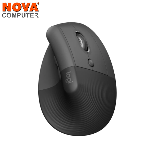 Chuột Công Thái Học Không Dây Logitech Lift Vertical - Bluetoothusb Logi Bolt, Silent Giảm Ồn, 4 Nút Tùy Chỉnh, Tương Thích Với Windowsmacosipadpc - Hàng Chính Hãng - Xám Đen