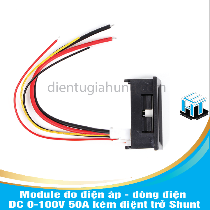 Combo 1 Cái Module đo điện áp - dòng điện DC 0-100V 50A kèm 1 Cái điệnt trở Shunt