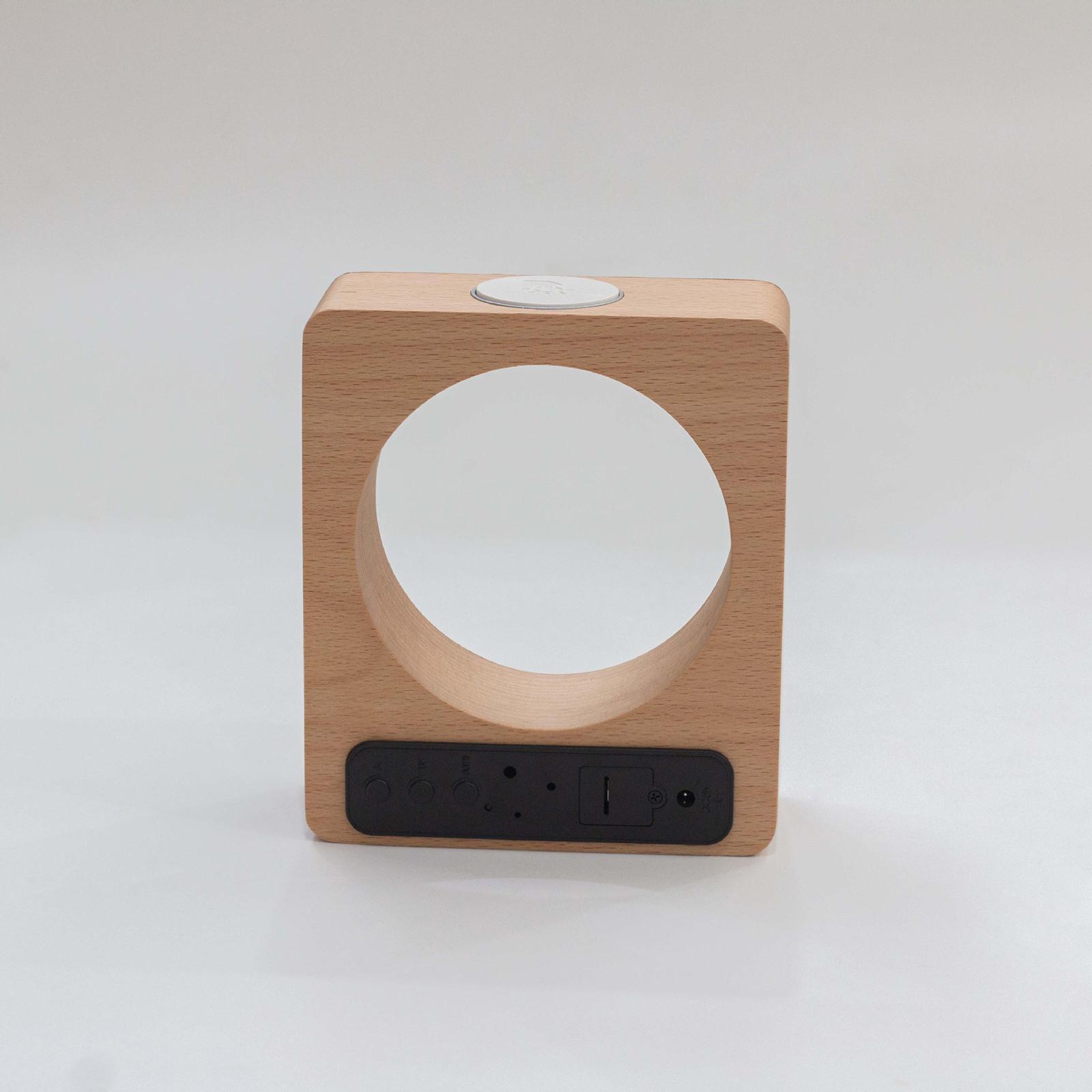 Alarm Clock Wooden LED 3 Alarm Settings for Desktop Children Heavy Sleepers Adults