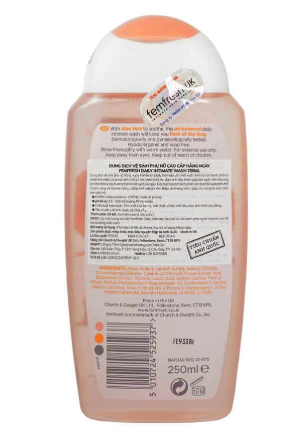 Dung dịch vệ sinh phụ nữ hằng ngày Femfresh Daily Intimate Wash - Anh