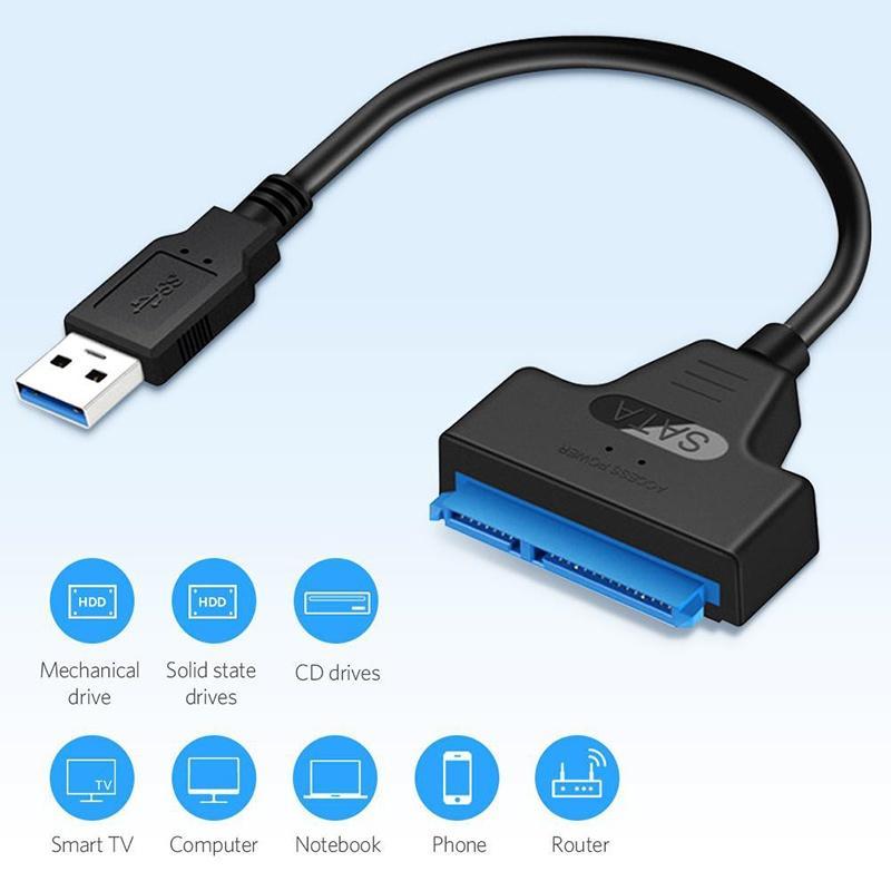 Cáp Chuyển Đổi Ổ Cứng USB 3.0 / 2.0 Sang SATA 22 Pin 2.5 Inch HDD SSD 6Gbps Chuyên Dụng