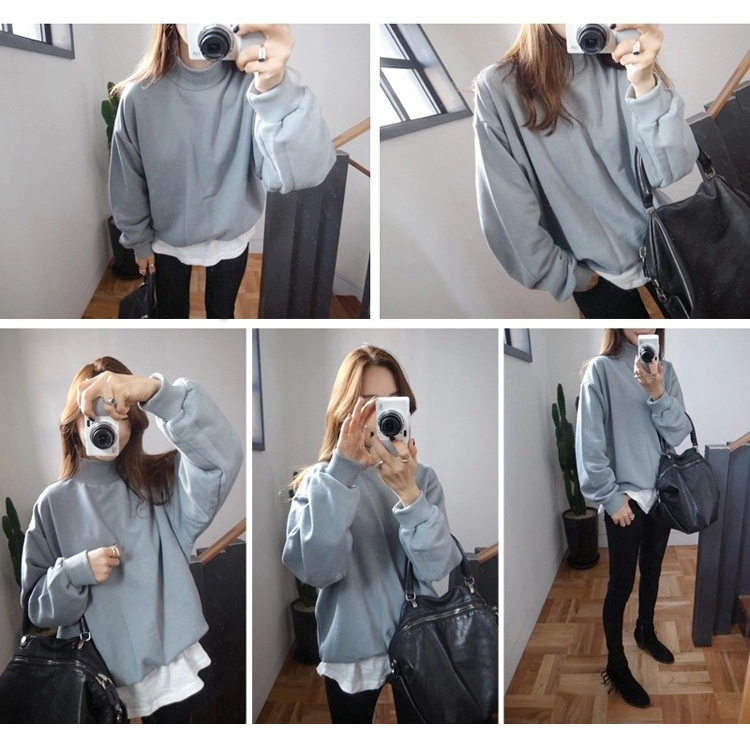 Áo Sweater Unisex Màu Trơn Không Mũ Vải Mềm Êm Ái Cho Cả Nam Và Nữ - MSP T23