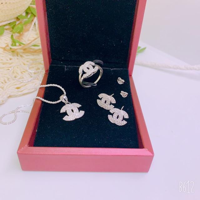BỘ TRANG SỨC CHỮ X BẠC TA