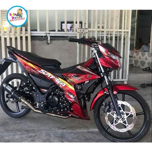 Tem rời satria fi dán xe đỏ