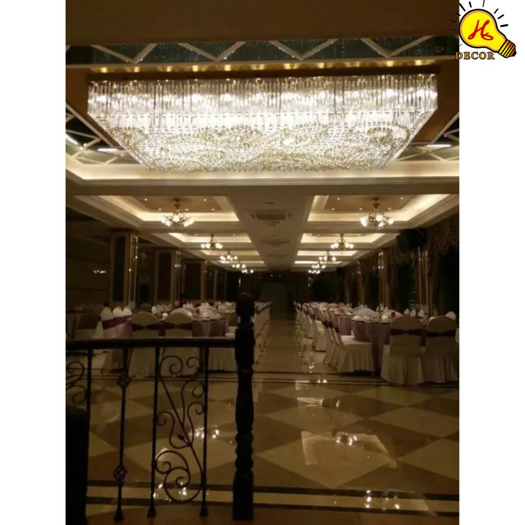 Đèn ốp trần pha lê phòng khách, phòng ngủ HQ - mã PLM04561 - ánh sáng 3 màu sang trọng, phù hợp mọi không gian HQ DECOR (HÀNG NHẬP KHẨU)